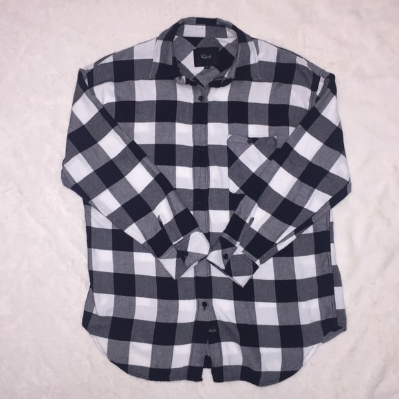 Rails Tops - RAILS Jackson White & Black Check Buffalo Plaid S